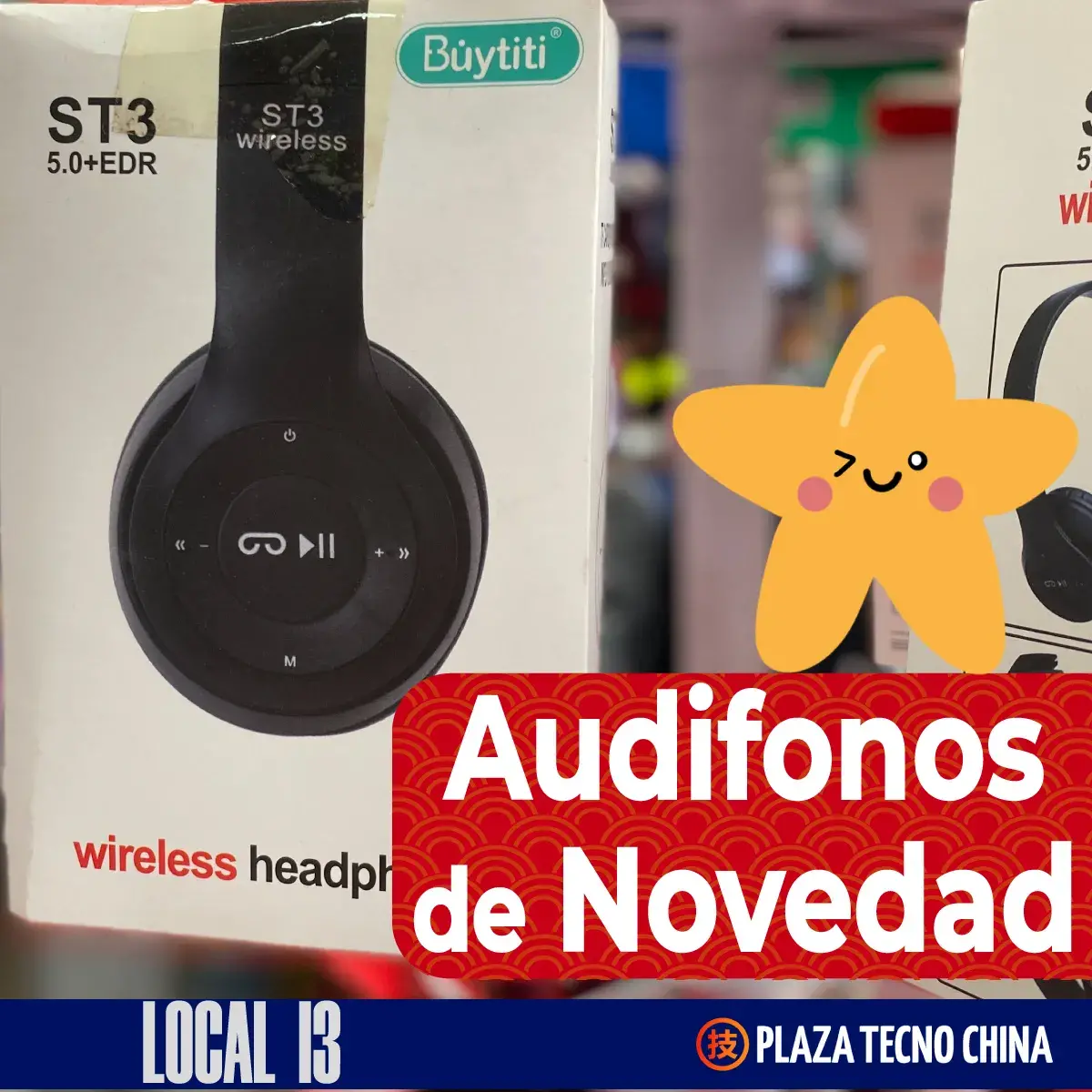 audifonos de novedad plaza tecno china