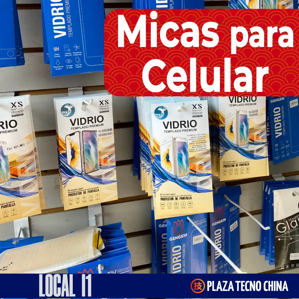 micas para celular plaza tecno china